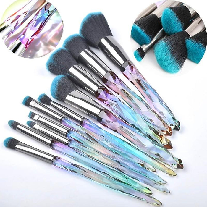 LUXURY PASTEL CRYSTAL BRUSH SET (10 PCS)