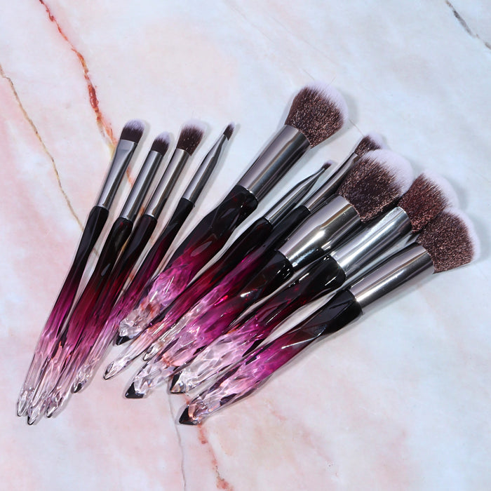 PLUM CRYSTAL BRUSH SET (10 PCS)