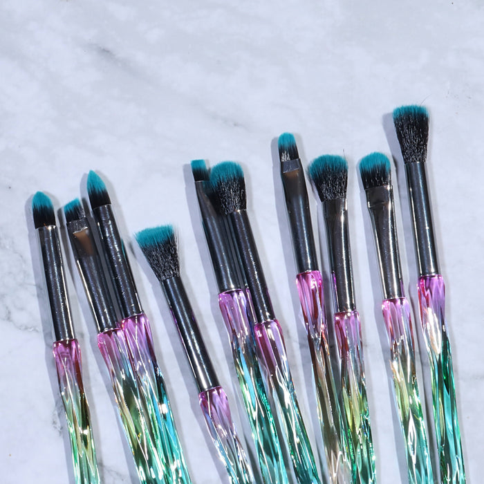 LUXURY PASTEL CRYSTAL BRUSH SET (10 PCS)