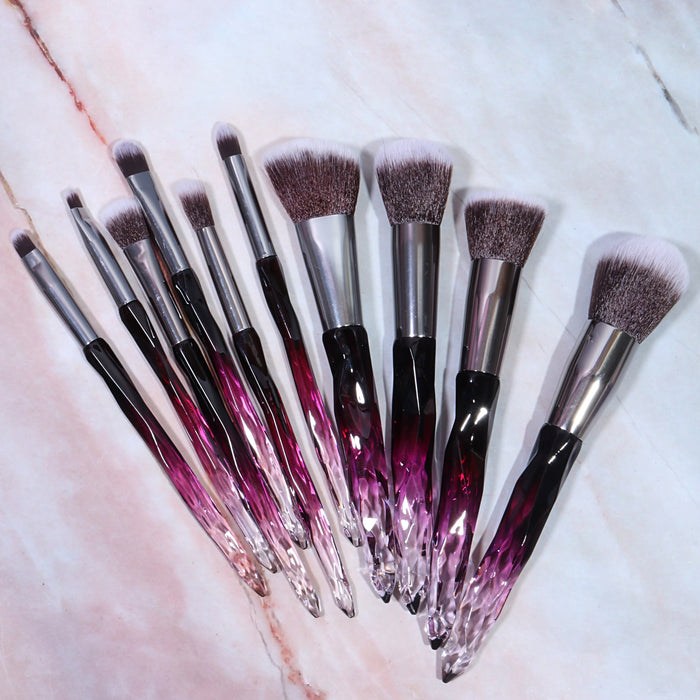 PLUM CRYSTAL BRUSH SET (10 PCS)