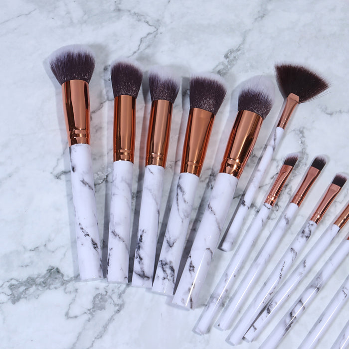 PRO MARBLE MAKEUP BRUSH SET (15 PCS)