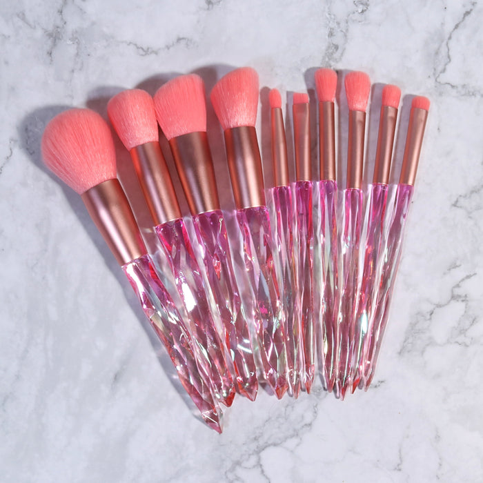 LUXURY PINK CRYSTAL BRUSH SET (10 PCS)